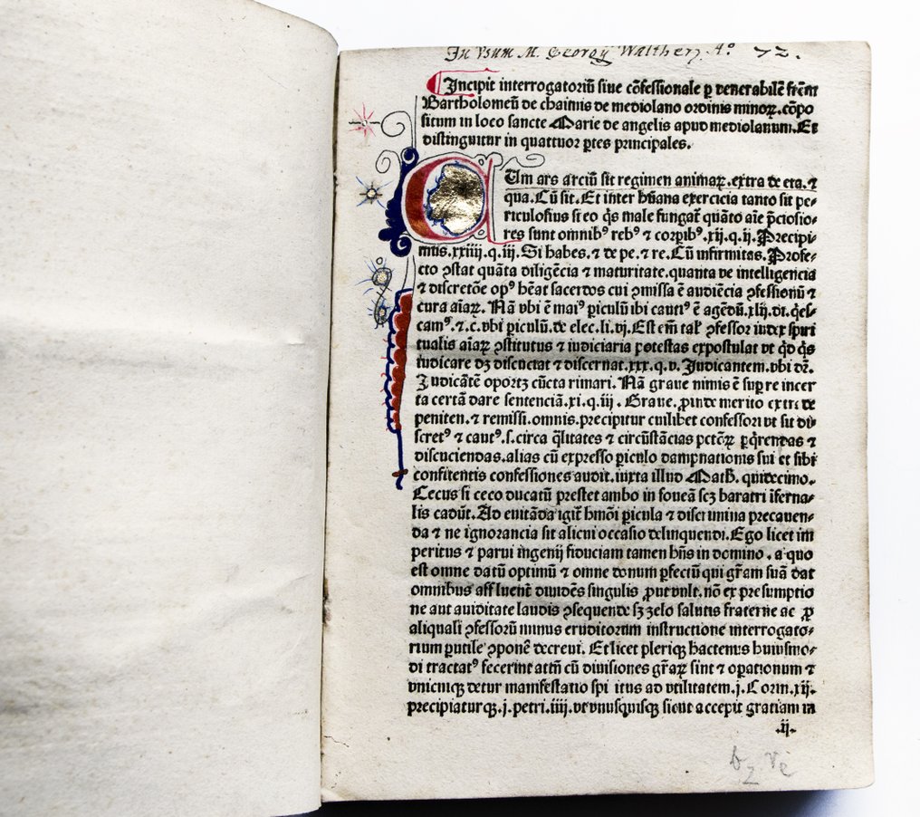 Bartholomaeus de Chaimis - [Incunable] Confessionale - 1482 #2.1