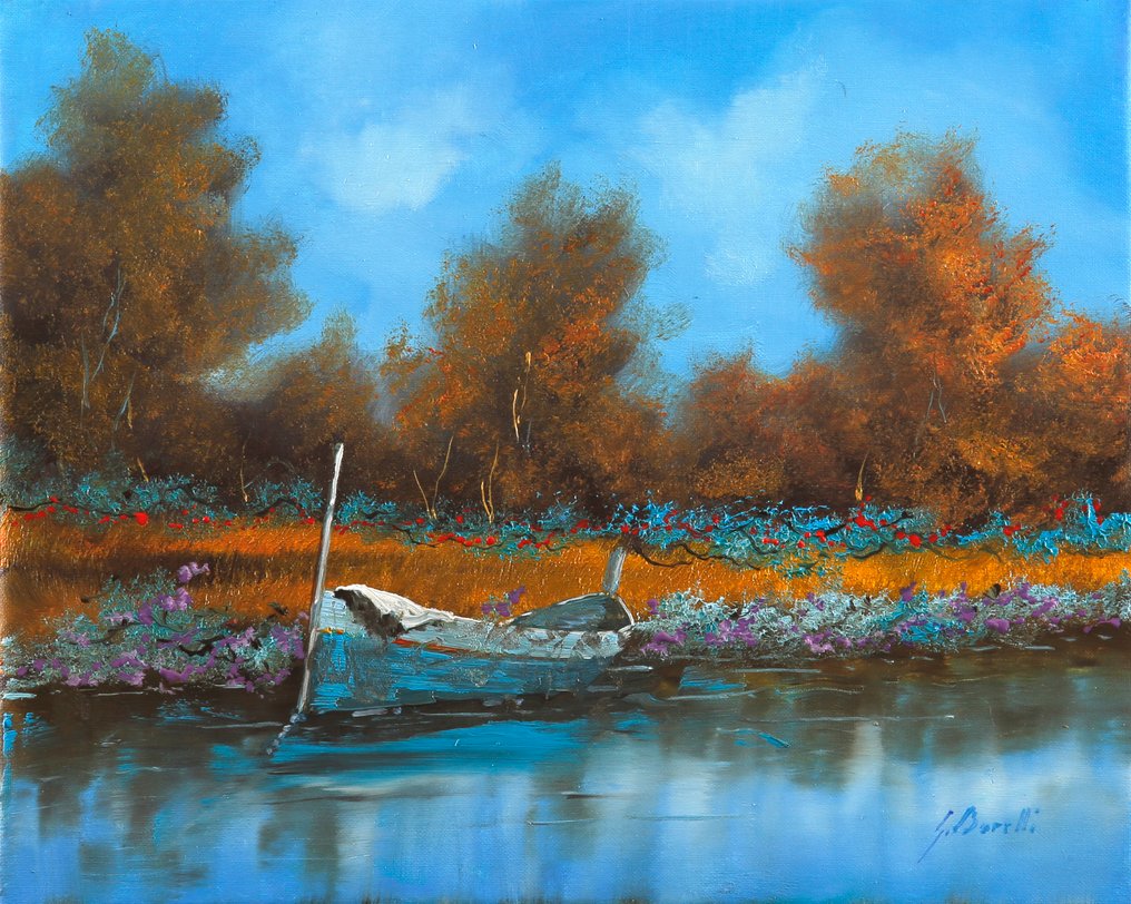 Guido Borelli - barca tra i fiori #1.0