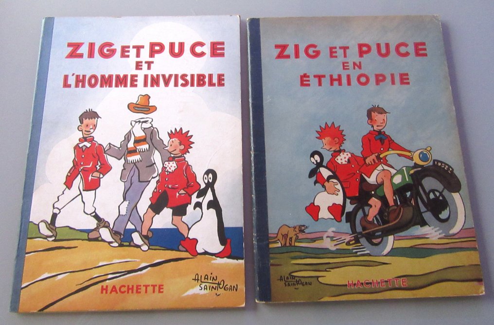 Zig et Puce - 2x C - 2 Album - 第一版 - 1949/1952 #1.0