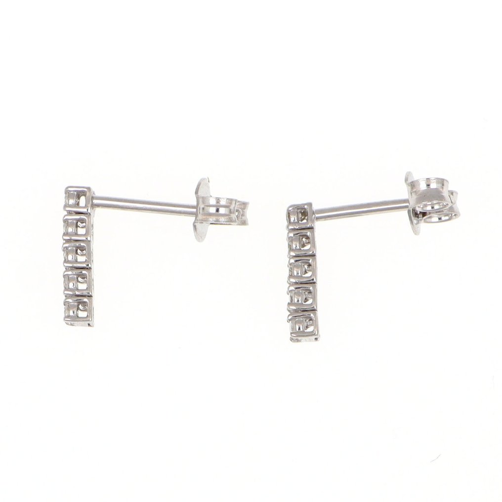 χωρίς τιμή ασφαλείας - Σκουλαρίκια - 18 καράτια Λευκός χρυσός Διαμάντι (Φυσικό) #3.2