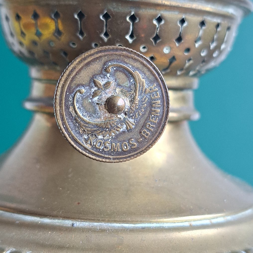 Kosmos Brenner - Olie lampe - Glas, Fajance - Petroleumlamp #2.1