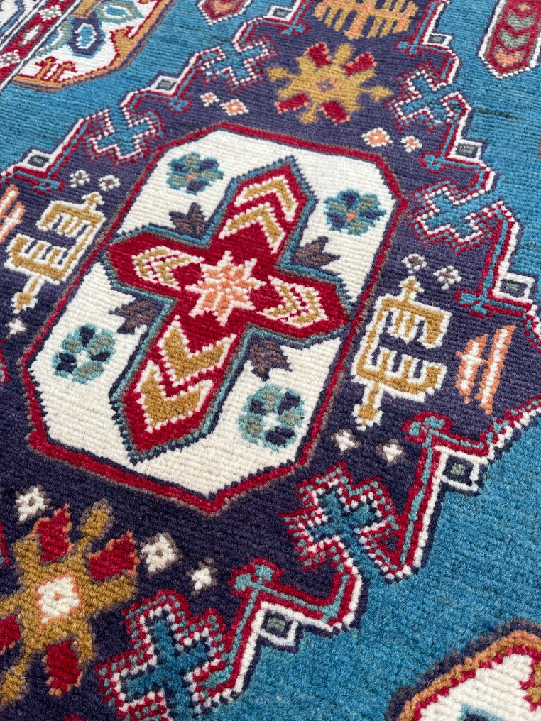 Fine Afghan shawl - new - unused - hand-knotted - wool - new - Carpet - 146 cm - 97 cm #3.2