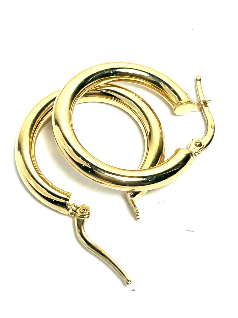 Boucles d'oreilles cerceau - 18 carats Or jaune #1.0