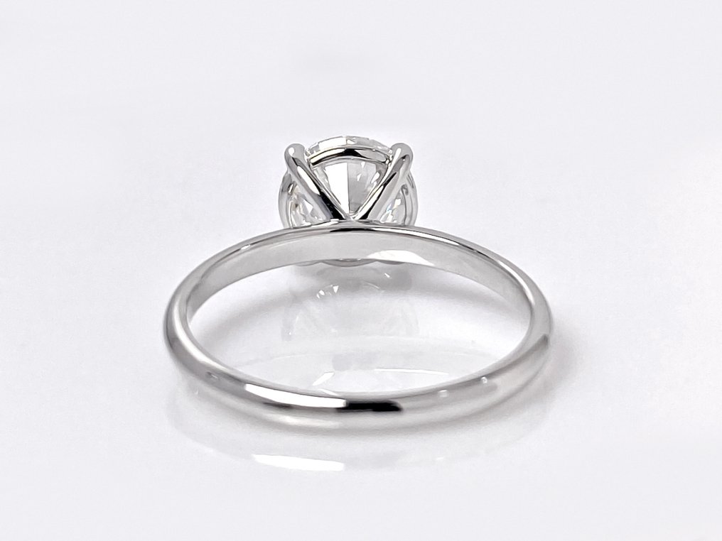 Sormus - 14 kt. Valkokulta - 2.09ct. tw. Timantti (Laboratoriossa kasvatettu) #4.3