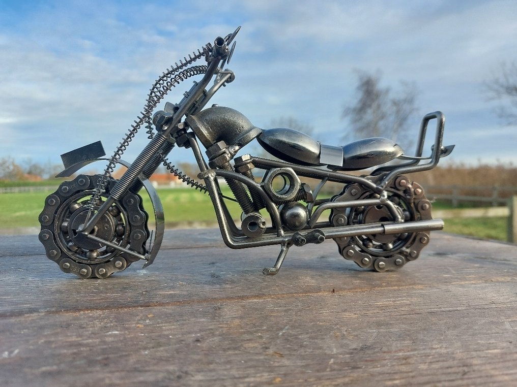 Statua, handmade motor - 19 cm - Metallo #1.0