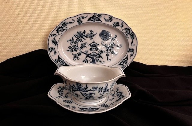 Blue Danube - Heena Aara - Table service (23) - candle pattern - Porcelain - Cobalt blue #1.0