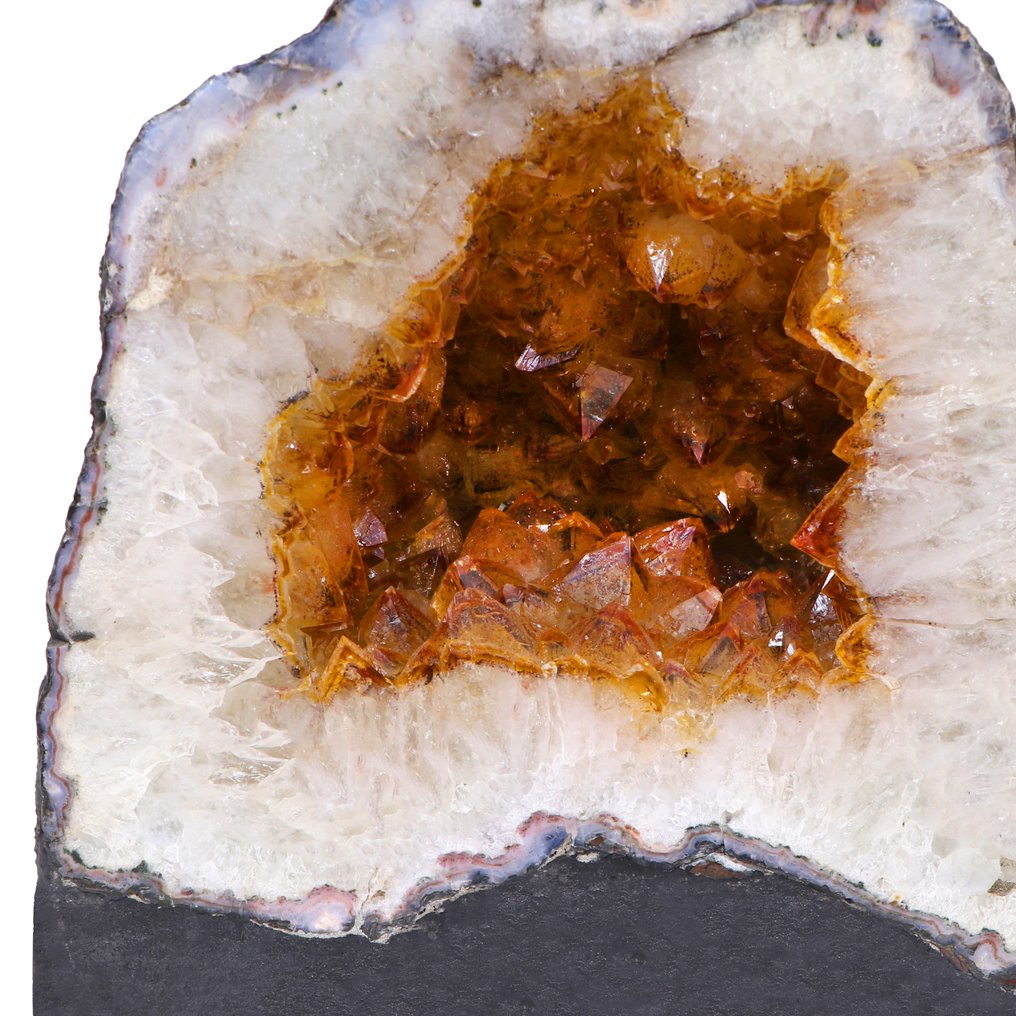 Vivid Orange Citrine - Geode - 38x21x18 cm- 11 kg #3.2