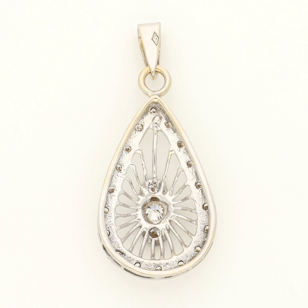 Κρεμαστό κόσμημα - 18 καράτια Λευκός χρυσός Διαμάντι (Φυσικό) #4.3