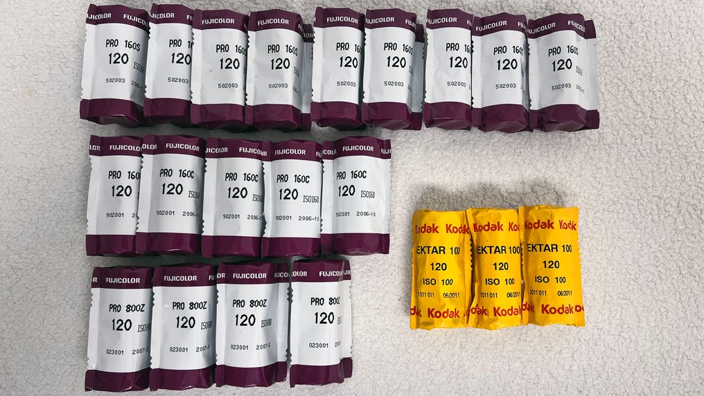 Fujicolor, Kodak 21x rolfilm Pro 160 / Pro 800 / Ektar 100 120 expired | Pellicola inutilizzata #1.0