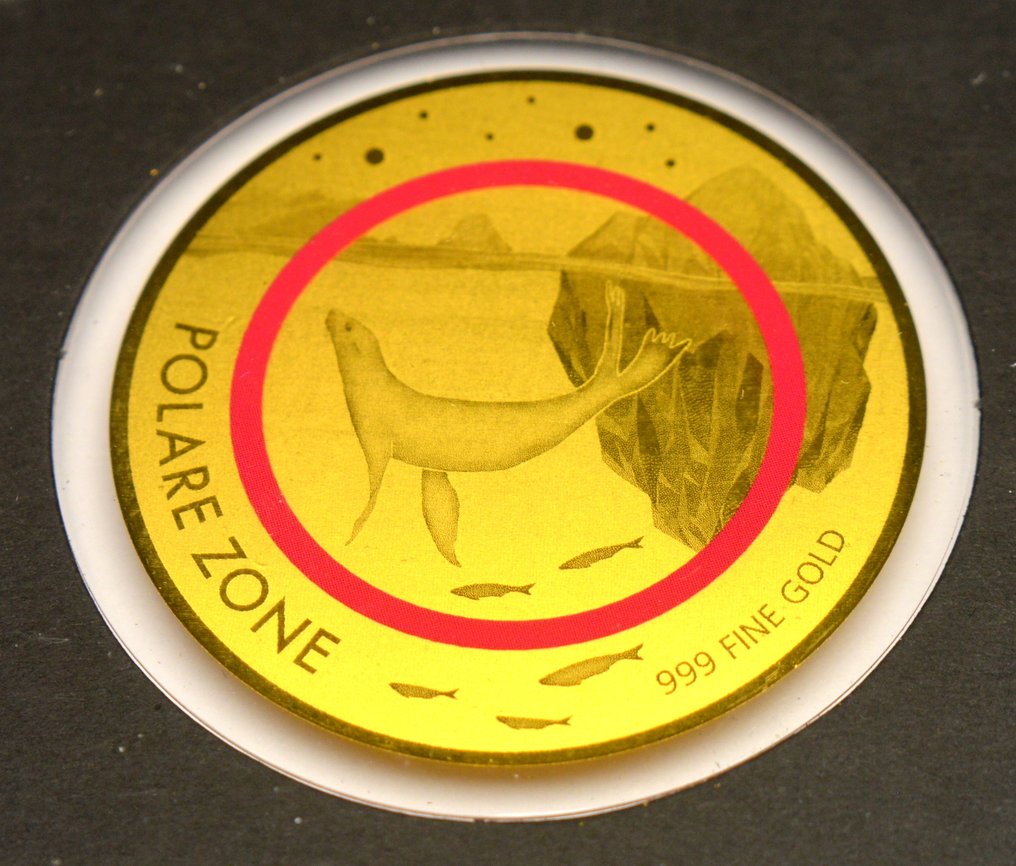 查德. 5000 Francs 2021 Polar Zone 1/200oz (.999)  (沒有保留價) #1.0