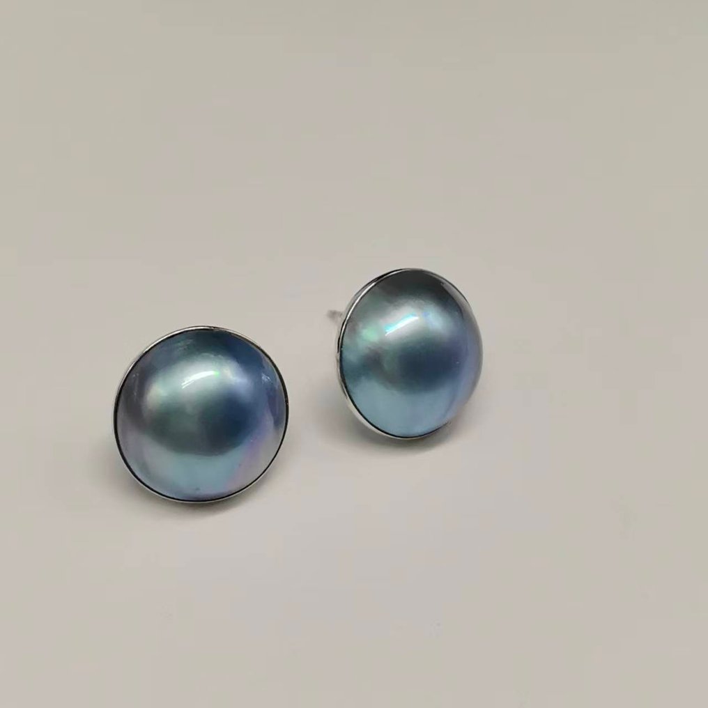 χωρίς τιμή ασφαλείας - Σκουλαρίκια - 18 καράτια Λευκός χρυσός Μαργαριτάρι #1.0