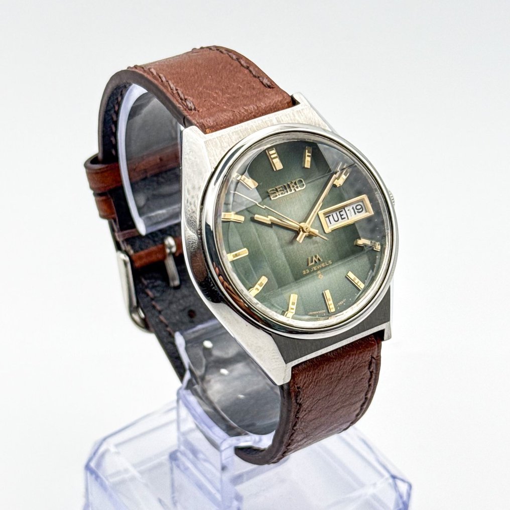 Seiko - LM "Gradient Green Sunburst" [Near-Mint] 純光 (Junkō) – Pure Light - No Reserve Price - 5606-7310 - Men - 1973 #3.2