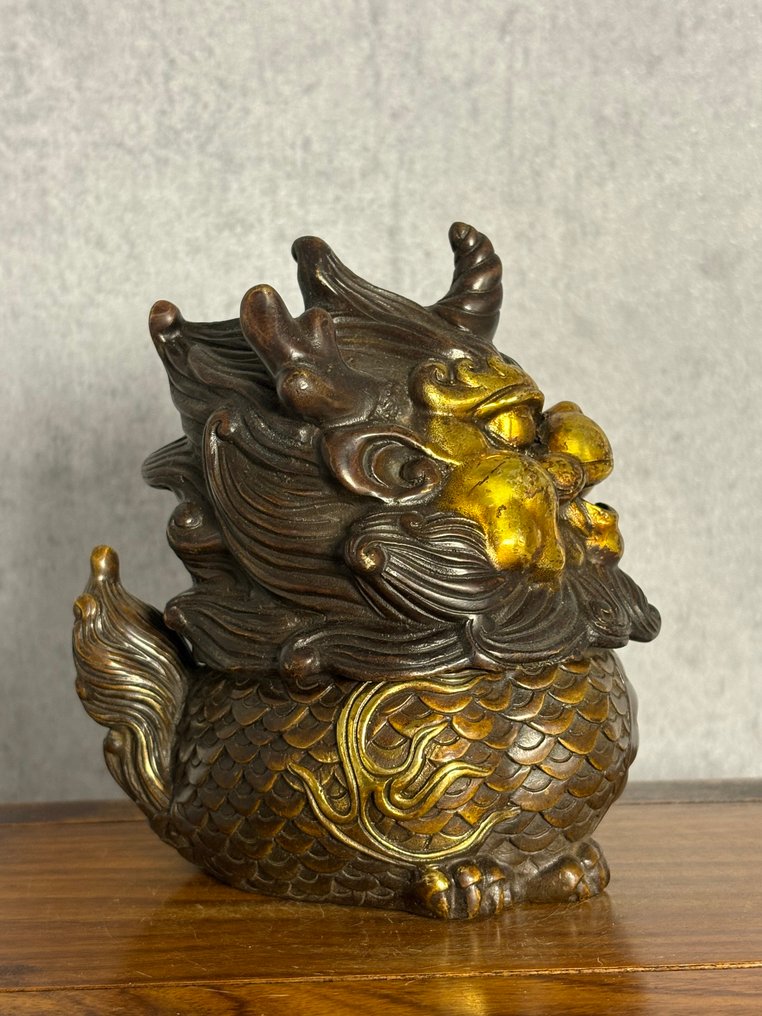 两个寓言动物 - 黄铜色 - Late 20th century #4.3