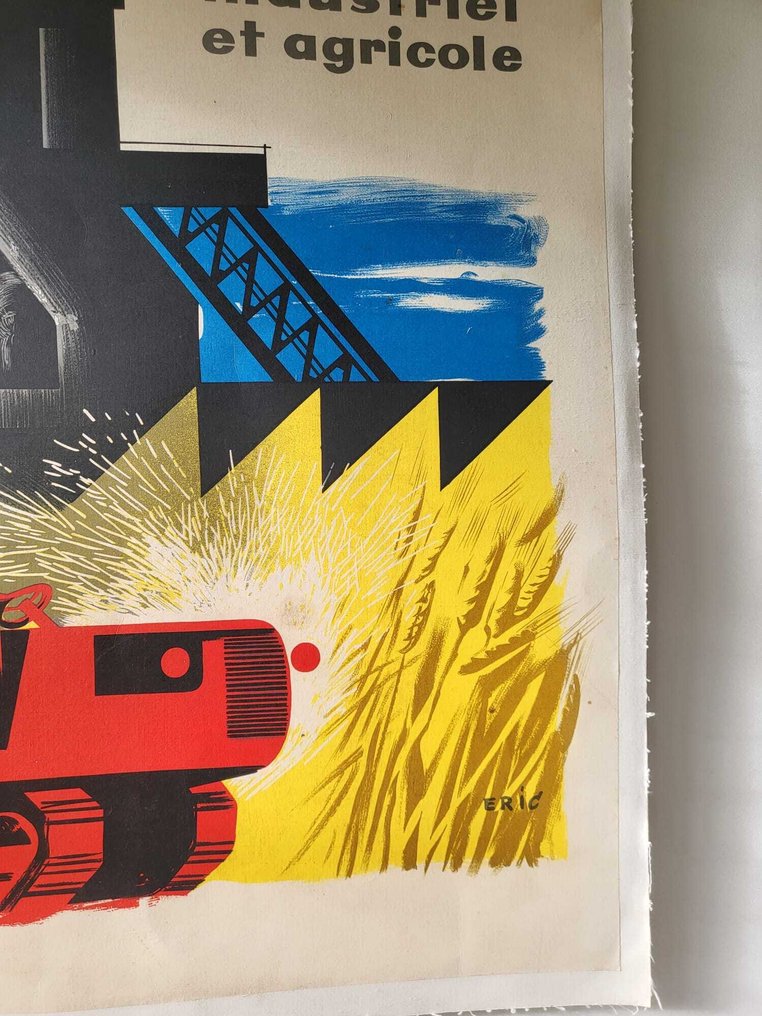 ERIC - Affiche originale entoilée - Bons d’Équipement – Industriel et Agricole - Δεκαετία του 1950 #2.1
