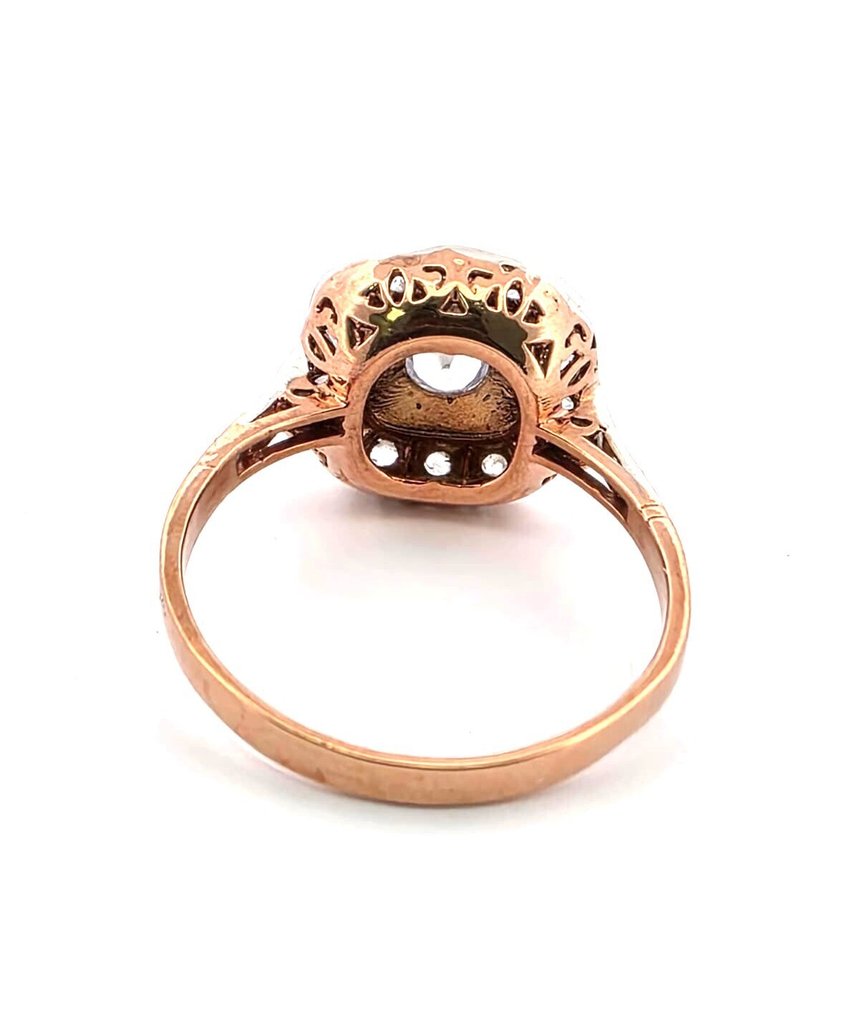 没有保留价 - 戒指 - 9 kt. 玫瑰金, 银 黄宝石 - 钻石 #3.2