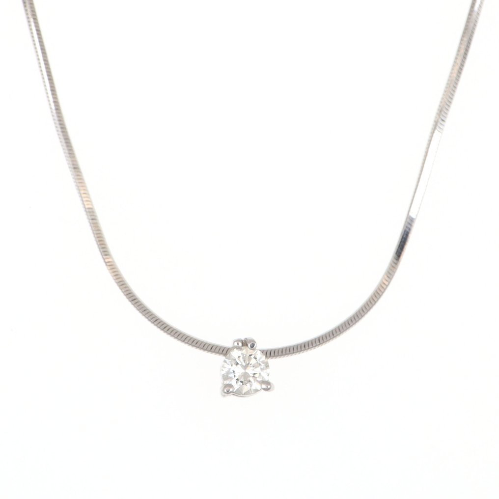 Zonder Minimumprijs - Recarlo - Ketting met hanger - 18 karaat Witgoud - 0.35ct. tw. Diamant (Natuurlijk) #1.0