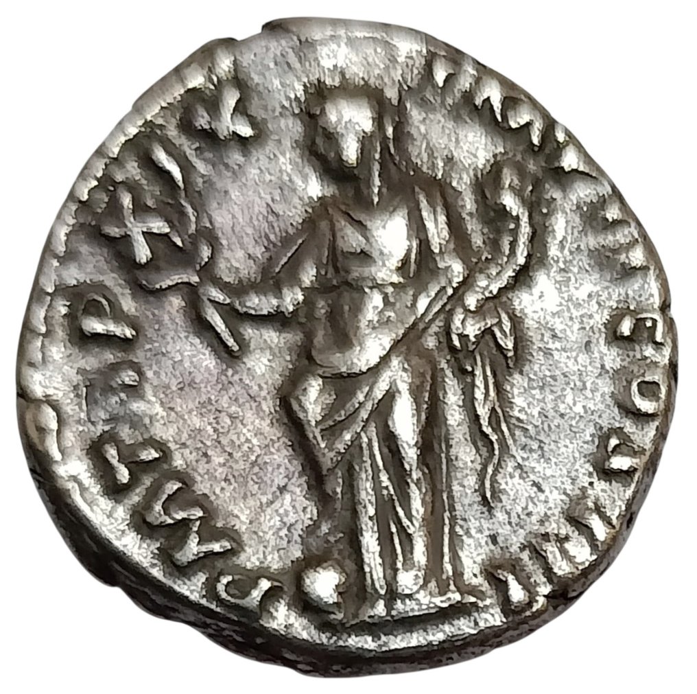 Ρωμαϊκή Αυτοκρατορία. Marcus Aurelius (AD 161-180). Denarius Rome 164-165 AD - Felicitas #1.0