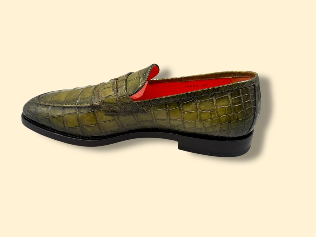 Santoni UK12 Alligator - Loafers - Size: EU 48 - New in box #4.3