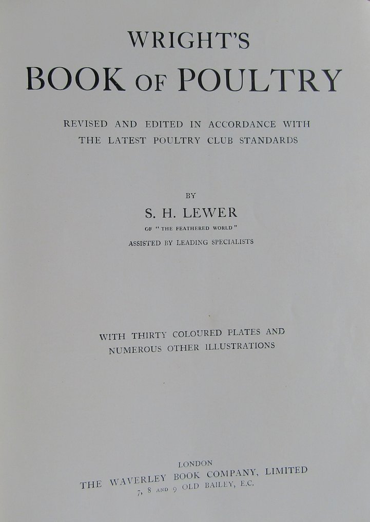 S. H. Lewer - Wright's Book of Poultry - 1915 #3.2