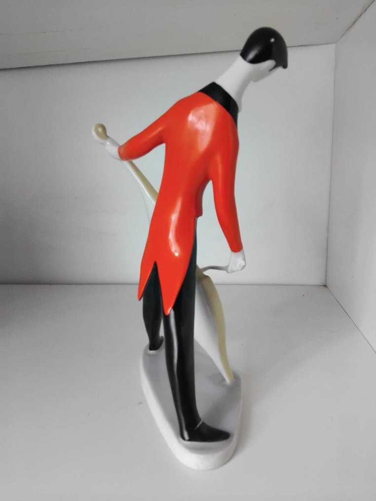 Zsolnay - Miniatyyrifiguriini - Cellist - Posliini #3.2