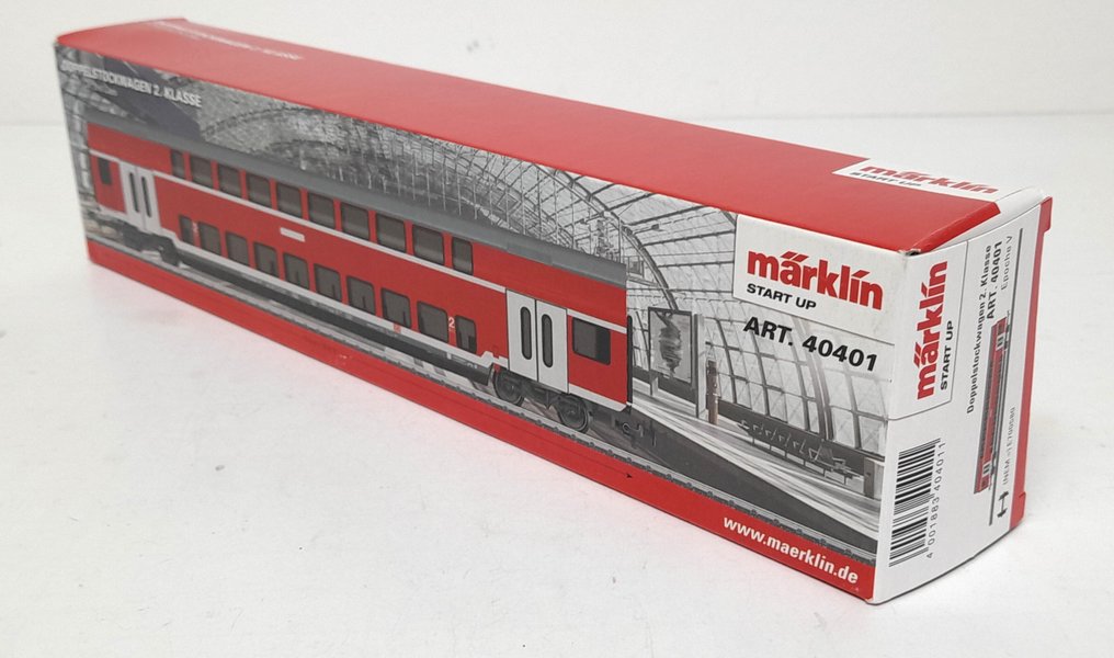 Märklin H0 - 40401 - Modeltog passagervogn (1) - Märklin Start up - Regional Express Dobbeltvogn 2. klasse - Deutsche Bahn AG #2.1