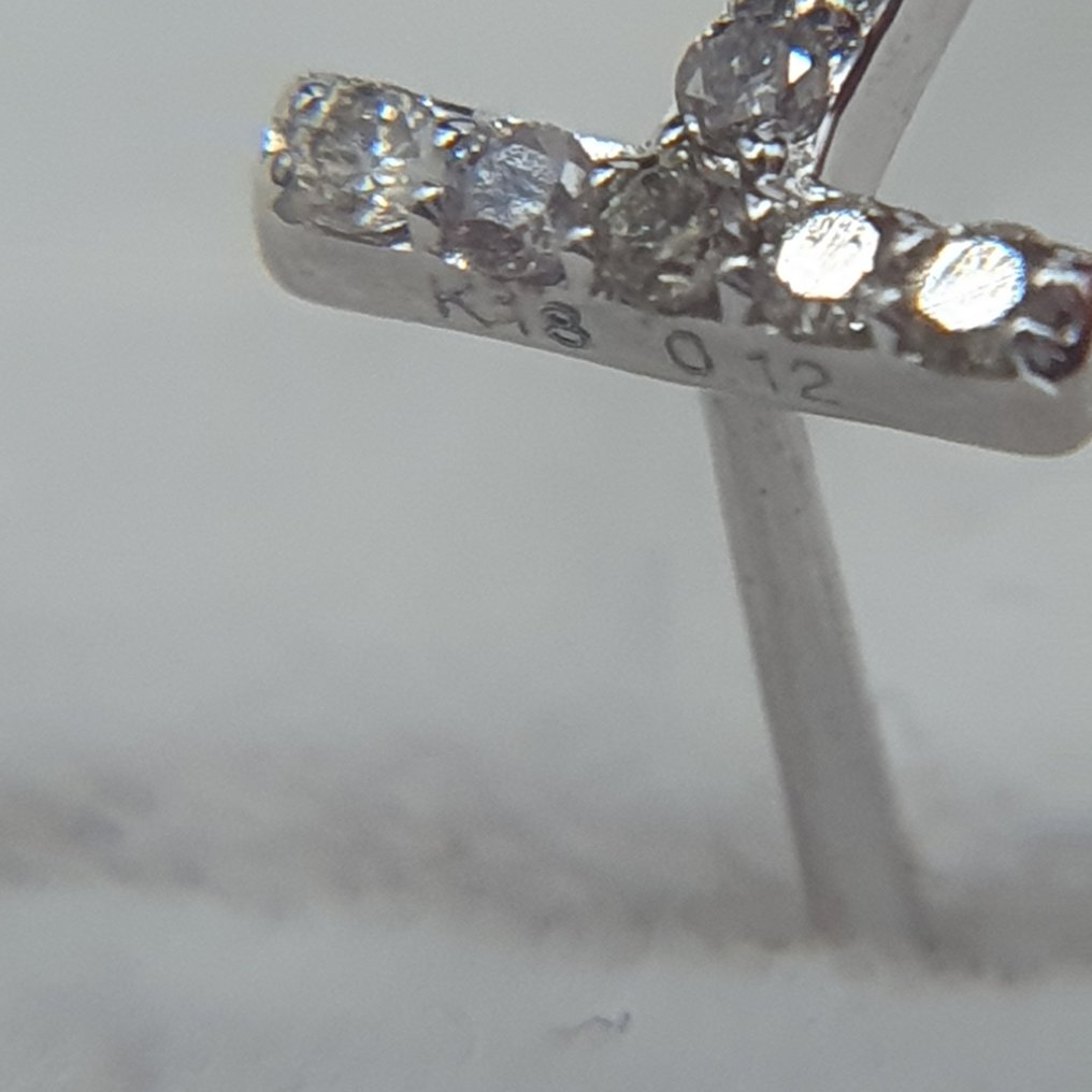 χωρίς τιμή ασφαλείας - Σετ κοσμημάτων 2 τεμαχίων - 18 καράτια Λευκός χρυσός -  0.74ct. tw. Διαμάντι (Φυσικό)  #3.2