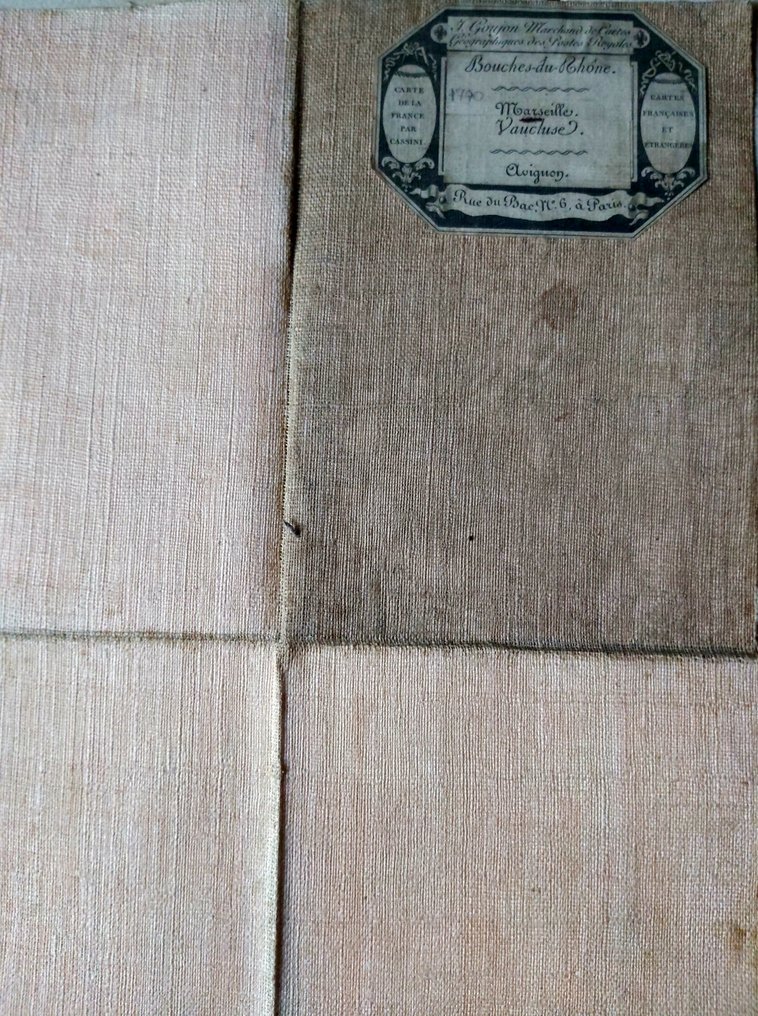 法國 - 布什-迪-罗纳省; Cassini édité par Jean Goujon - Bouches-du-Rhône - Marseille Vaucluse - Avignon - 1781-1800 #2.1