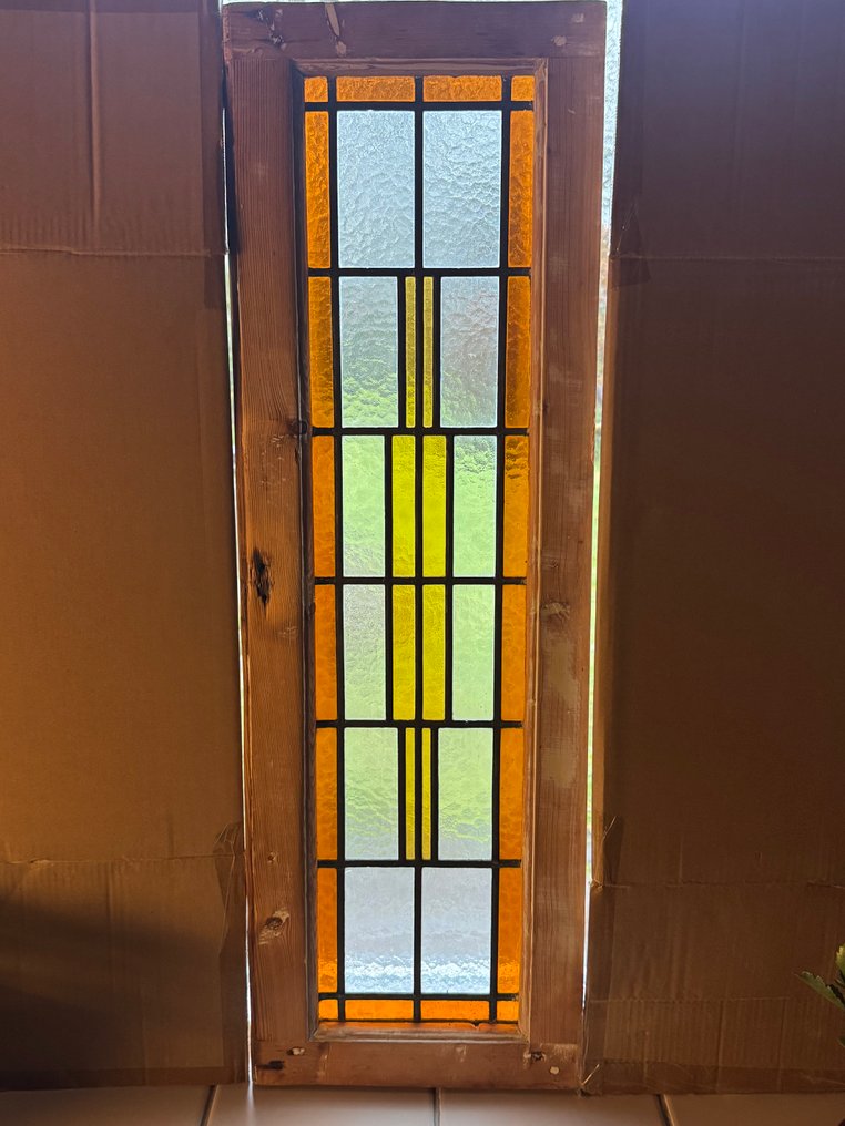 Παράθυρο βιτρό - 1930-1940 - Πανέλο σε ξύλινο πλαίσιο - ύψος 95 εκ. #1.0