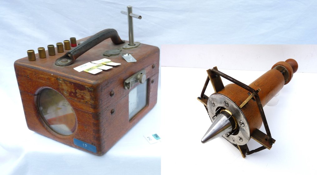 Very rare equipment for pigeon racing enthusiasts: BENZING Original Brevete, racing clock and ring - Working tool #1.0