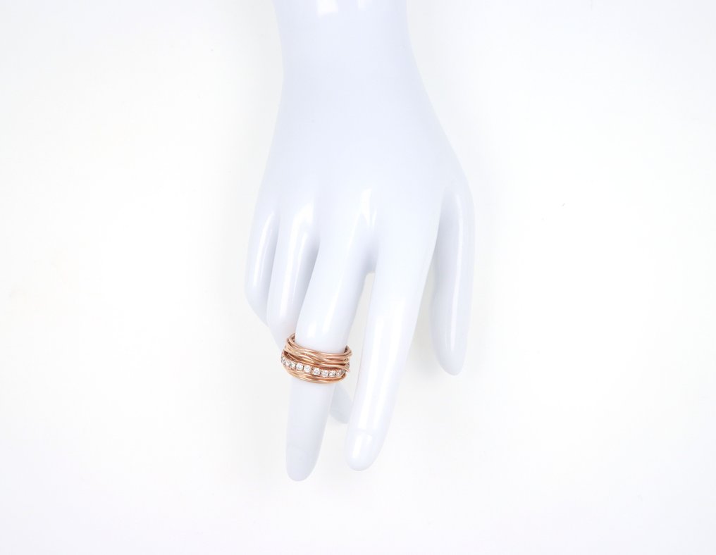 χωρίς τιμή ασφαλείας - Δαχτυλίδι - 9 kt. Ροζ χρυσό -  0.75ct. tw. Διαμάντι (Φυσικό)  #1.0