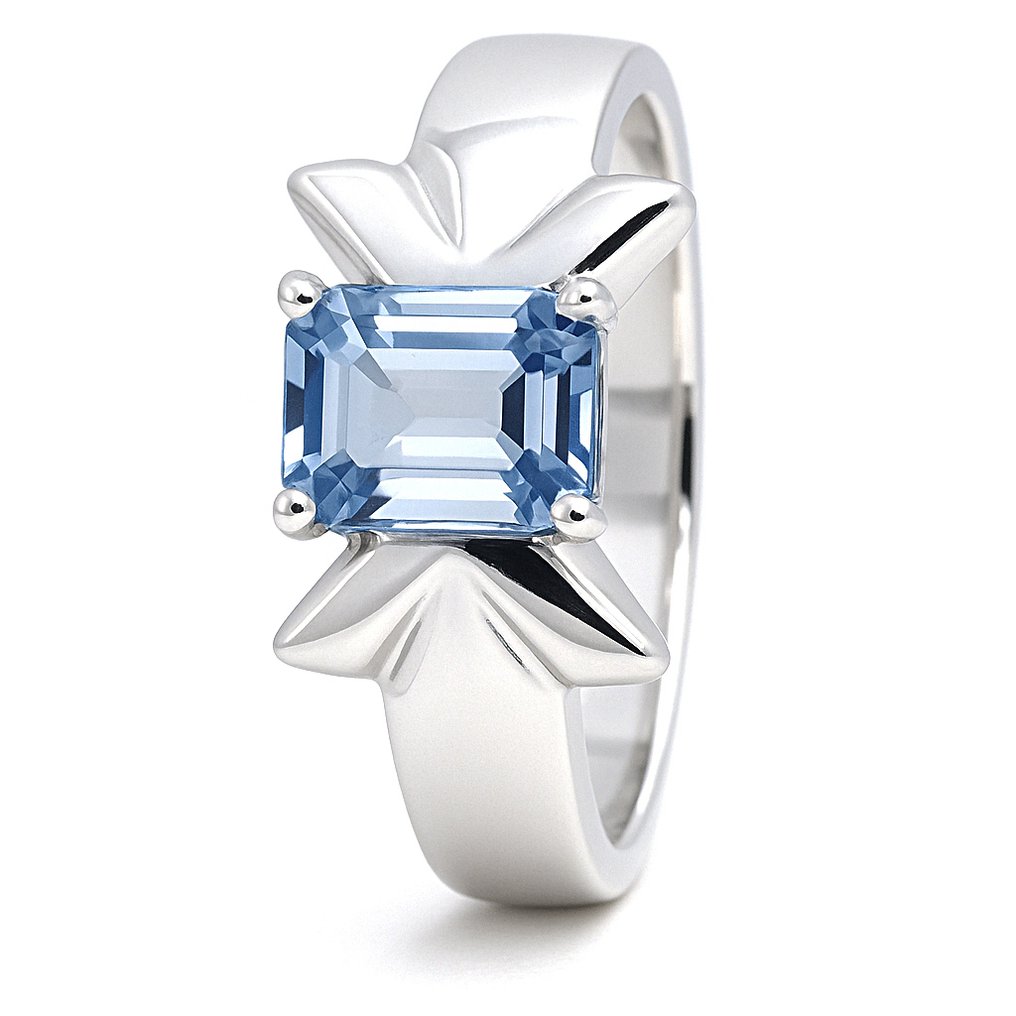 戒指 - 18 克拉 白金 - 0.75ct. tw. 黃玉 #3.2