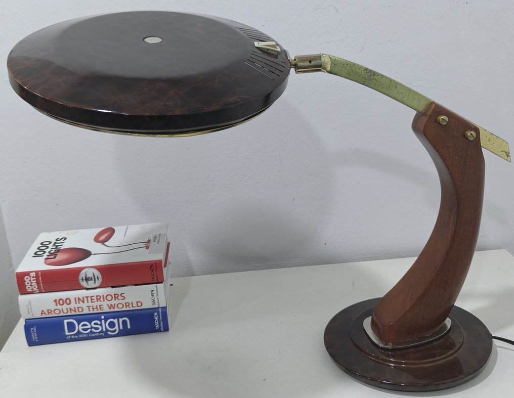 Fase - Luis Pérez de la Oliva - Schreibtischlampe - Präsident CAREY FINITION - Metall, Glas #1.0