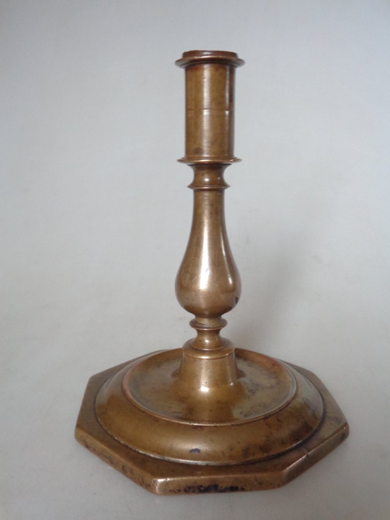 Bronzen kandelaar - Spanje 17e eeuw - Castiçal - Bronze - pé octogonal #2.1