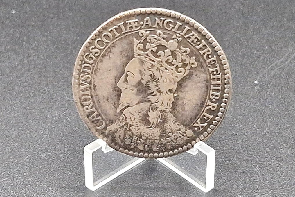 Englannin kuningaskunta. Charles 1. SILVER Medal - Charles I Scottish Coronation 1633 by BRIOT 1633 #1.0