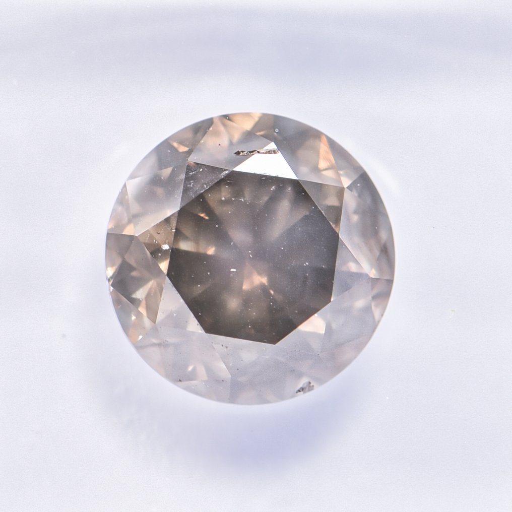 没有保留价 - 1 pcs 钻石 (天然色彩的) - 2.04 ct - 圆形 - Fancy 稍帶棕色的, 稍帶灰色的 黄色 - I1 内含一级 - 国际宝石研究院(IGI) - VG #4.3