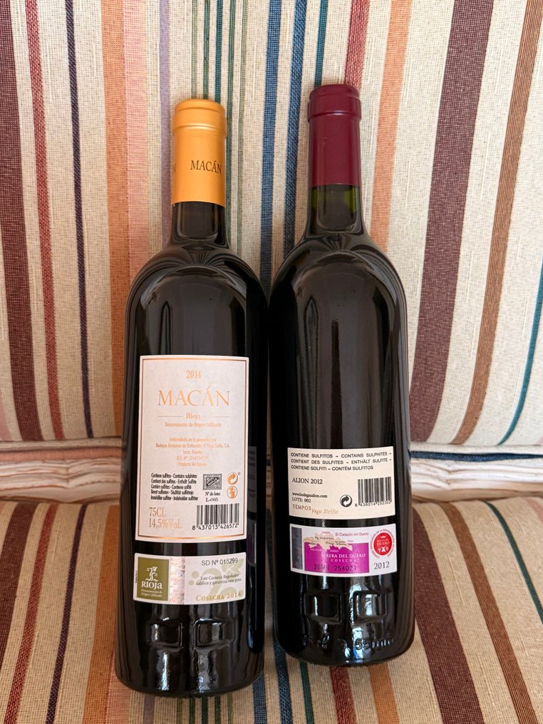2012 Tempos Vega Sicilia, Alion & 2014 Benjamín de Rothschild Vega Sicilia, Macán - Ριόχα, Ρίμπερα ντελ Ντουέρο - 2 Bottles (0.75L) #3.2