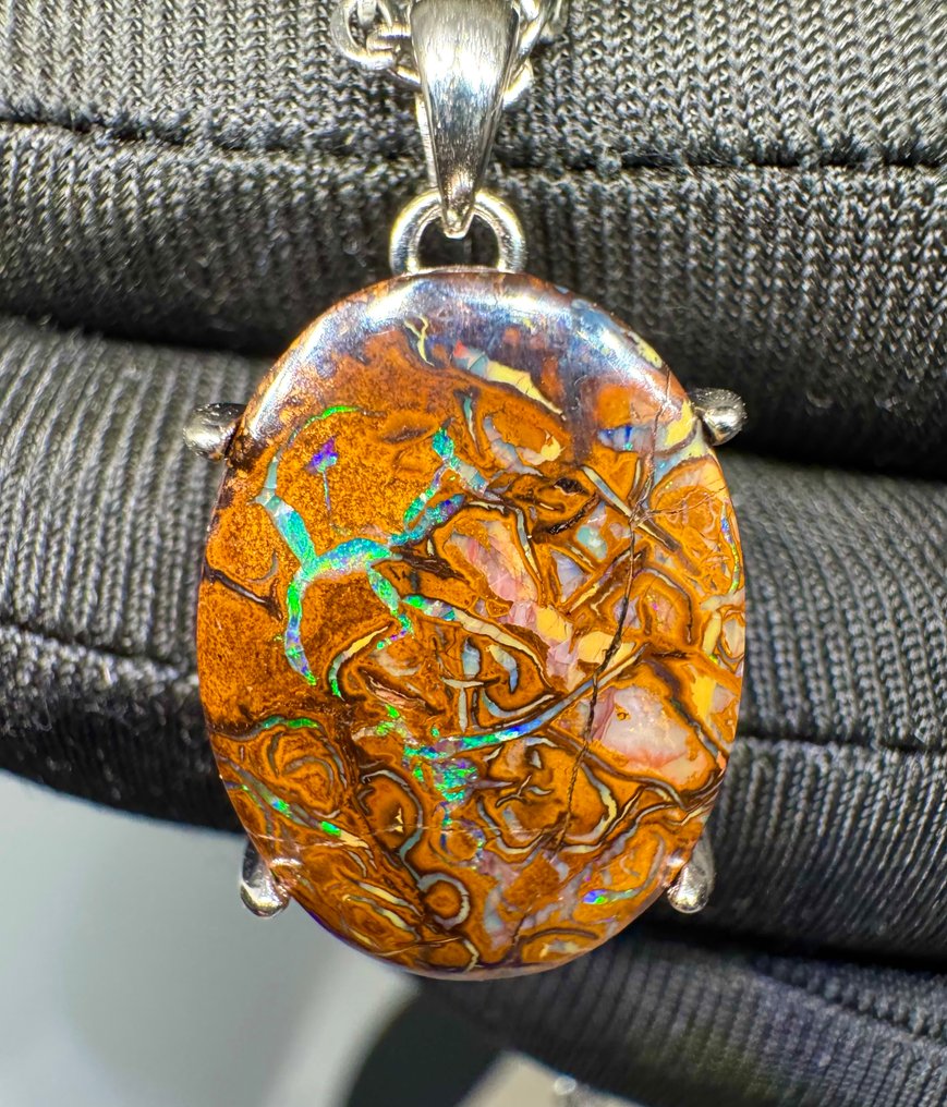 Οπάλιο Κρεμαστό κόσμημα - Ύψος: 29 mm - Πλάτος: 14 mm- 3.6 g - (1) #1.0