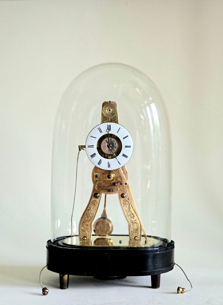 Ceasul expoziției mondiale Pierret. - ceas deșteptător și stâlp - aproximativ 1860 #1.0