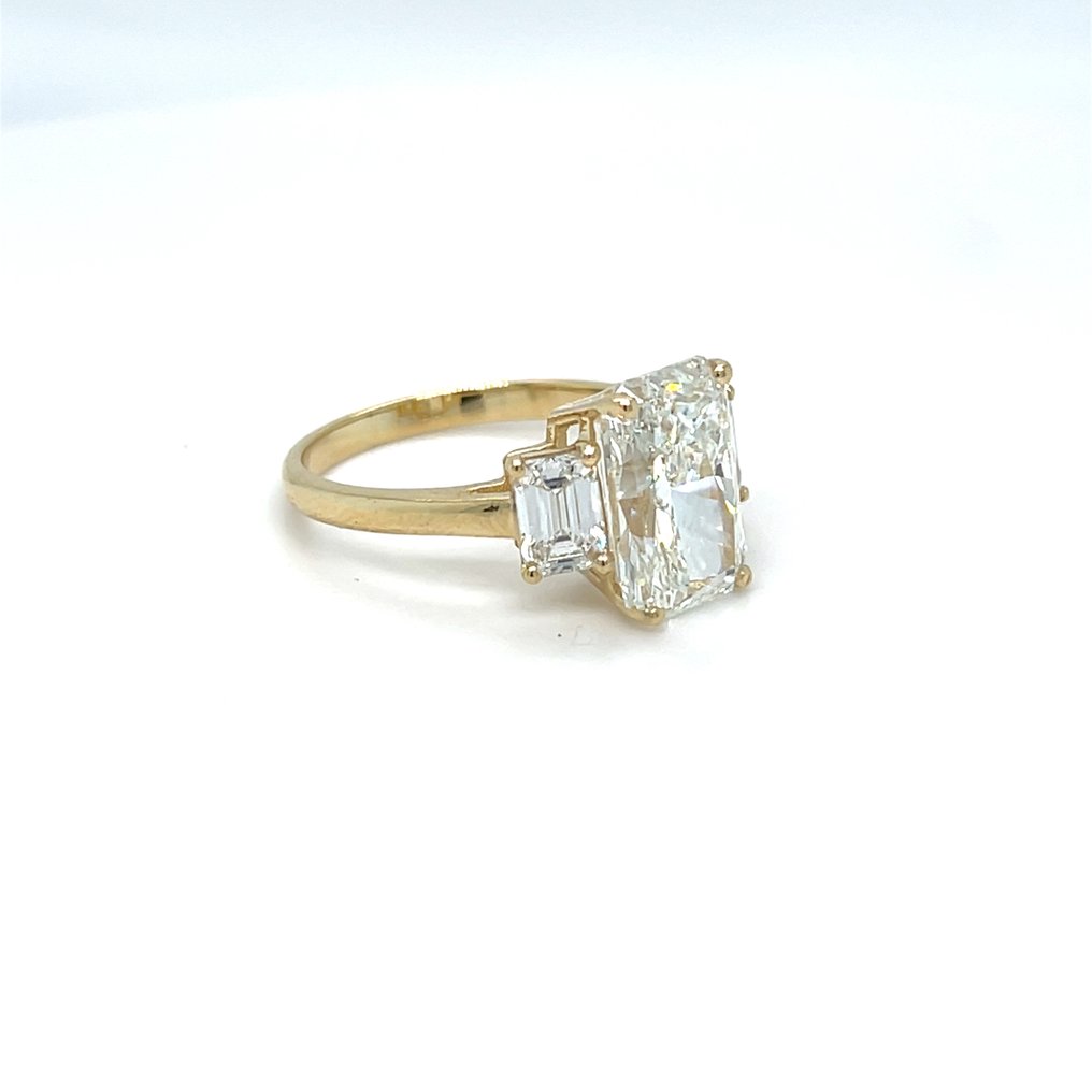 Bague - 14 carats Or jaune - 5.01ct. tw. Diamant (Cultivé en laboratoire) - Diamant #3.2