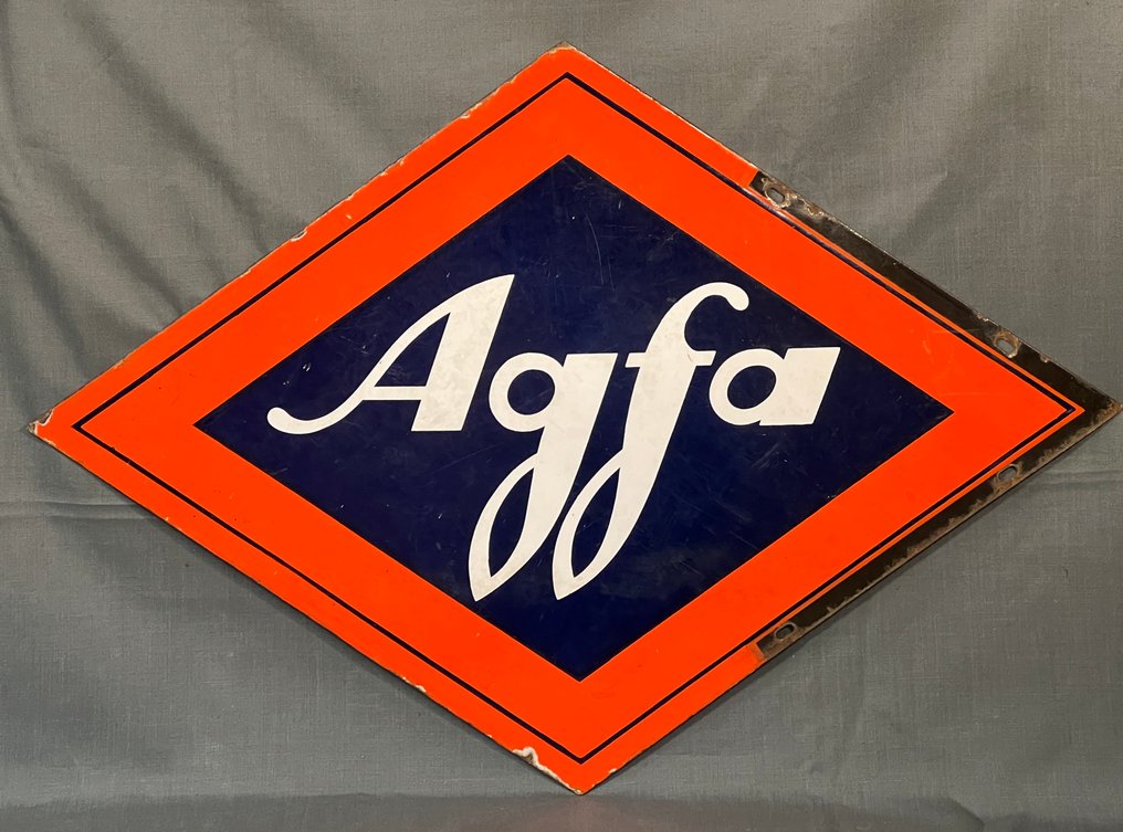 Emaillerie Alsacienne - Agfa - Εμαγιέ πινακίδα - Μέταλλο, Σμάλτο #1.0