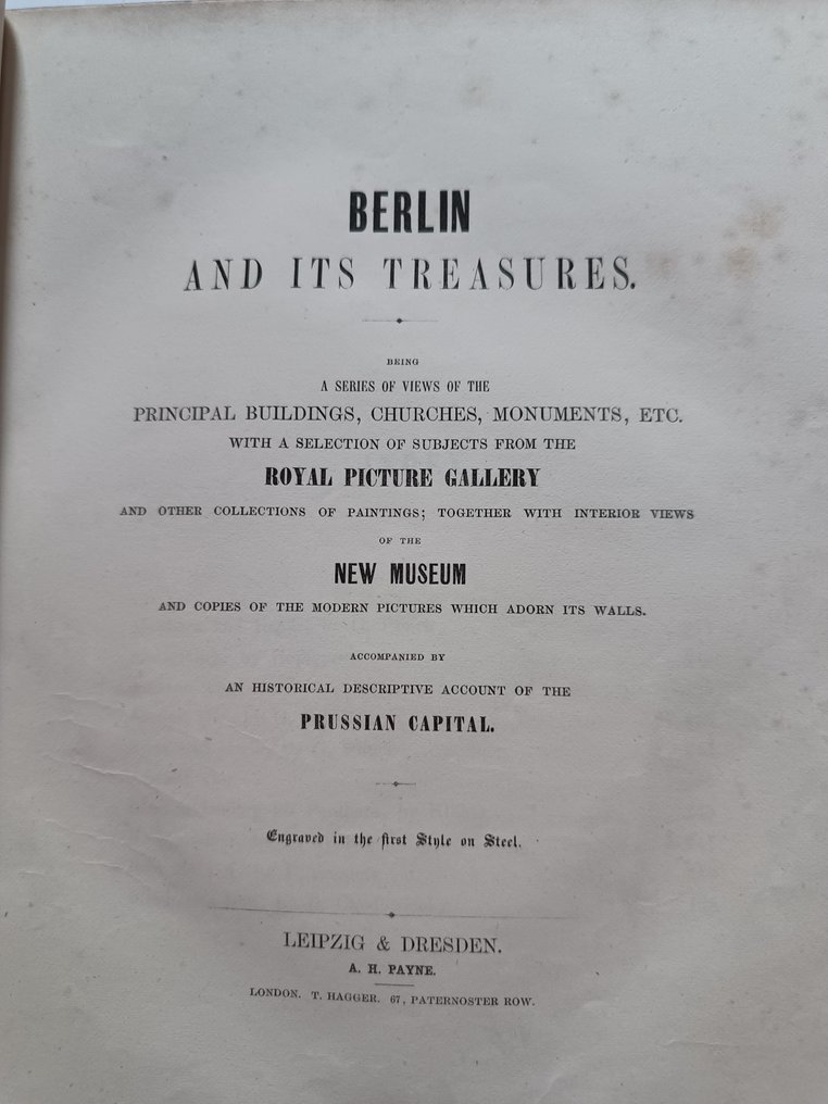 A. Carse/A. H. Payne - Berlin and its Treasures - 1855 #1.0