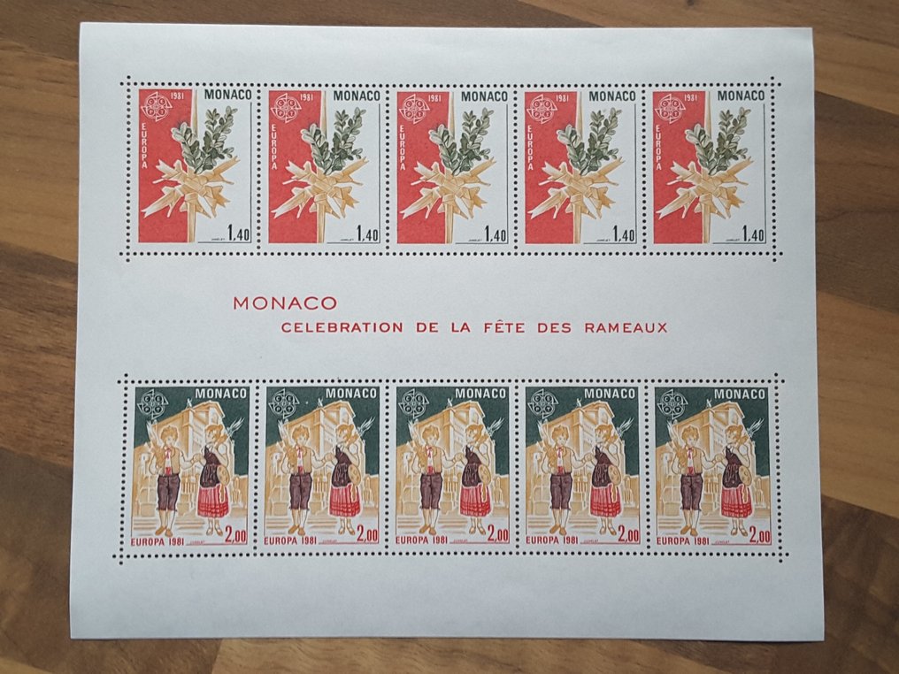 Monaco 1981/1985 - 5 full years with airmail, sheetlet blocks, pre-stamped items, and tax stamps. - Yvert 1264 à 1509 sans non émis, PA 100 à 104, BF 19, 22, 25, 28, 30, préo 70 à 89, taxe 71 à 82 #3.2