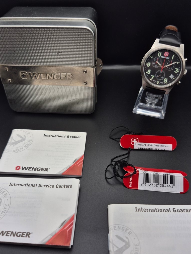 Wenger - Military Chronograph - No Reserve Price - 72955W.XL - 7295X Full Set - Men - 2010-2020 #4.3