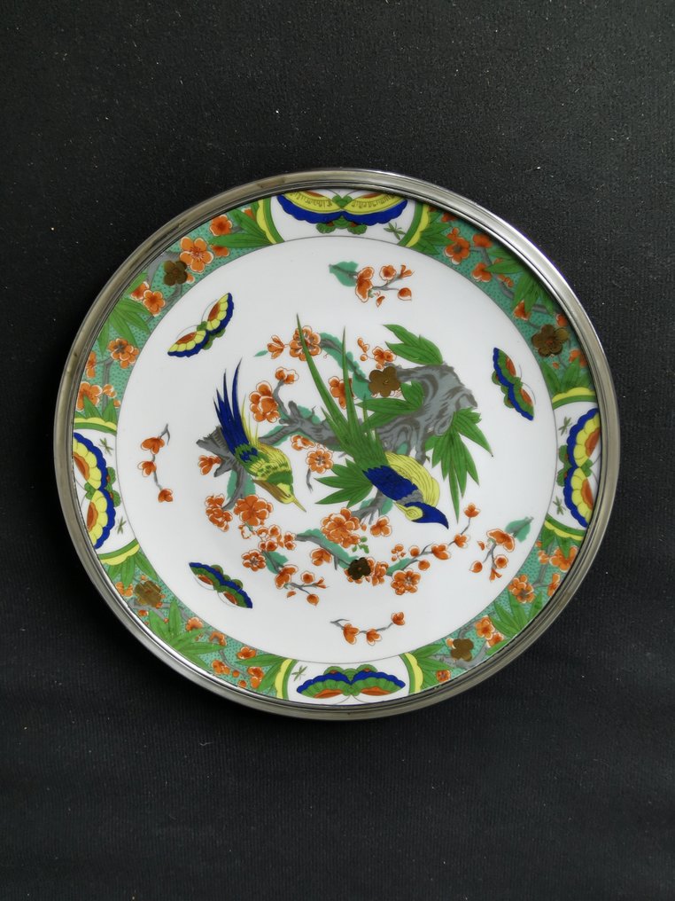 Limoges France - Tetard Edite  IN ARGENTO MINERVA - Piatti da dolce - D.21,5cm - 碟 (4) - .925 銀 #1.0