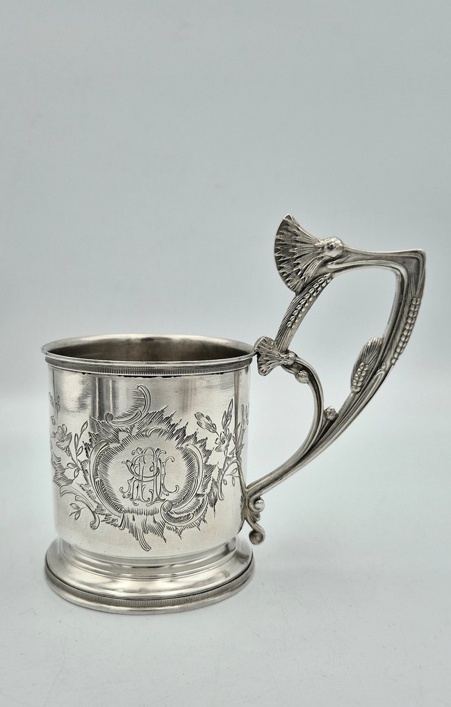 Ivan Dimitrievich Saltikov - 茶具 - .875 (84 Zolotniki) 银 - 新艺术玻璃托 #1.0