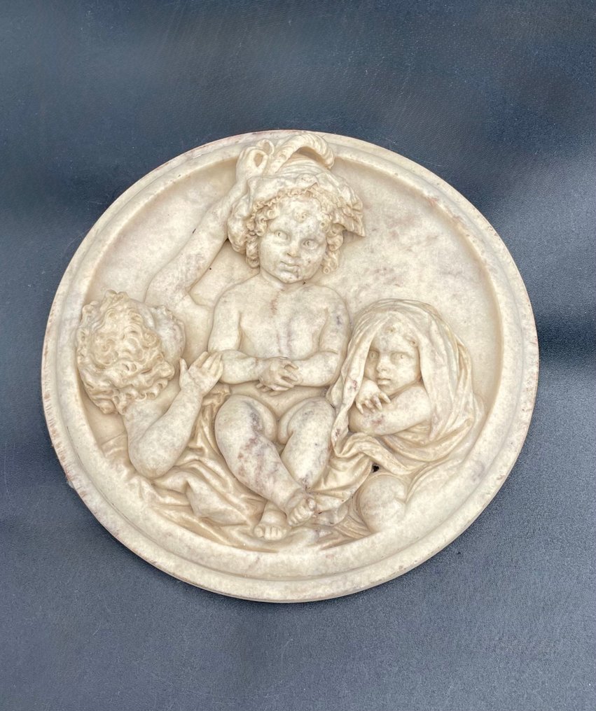 玩具人偶 - 大理石浮雕——天使/儿童场景，仿照Edward William Wyon的模型制作 #2.1