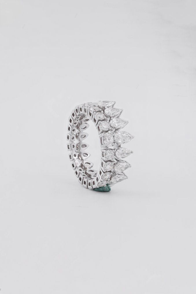 戒指 - 18K包金 黄金, 镀铑 -  1.68ct. tw. 钻石 (天然) #1.0