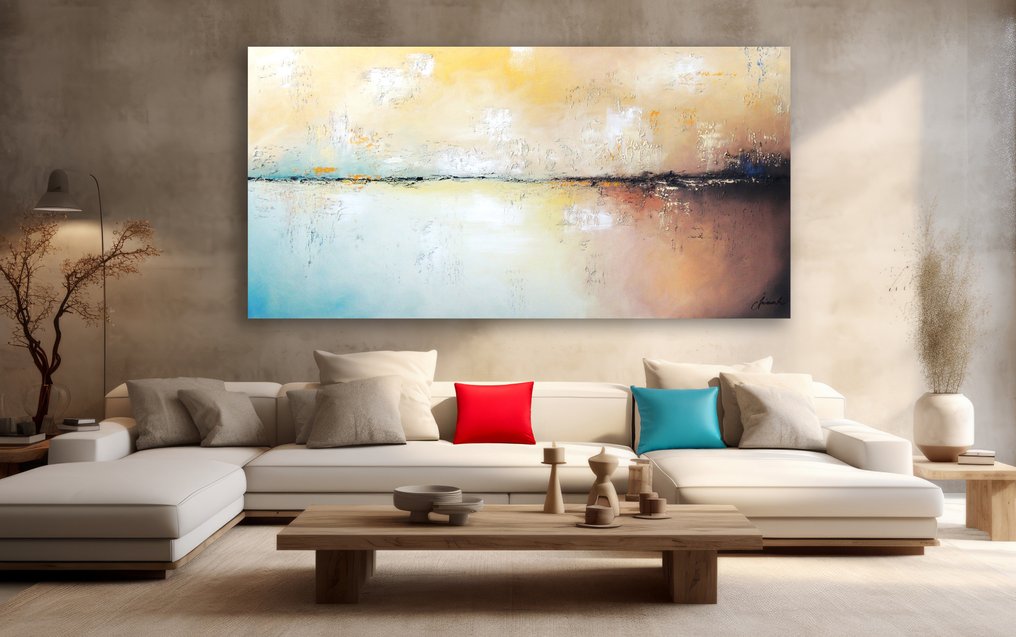 Monika Spiewak - Abstract - XXL - Oil Painting Stretched On The Frame - Ready To Hang - 1/1 Unique Piece #1.0