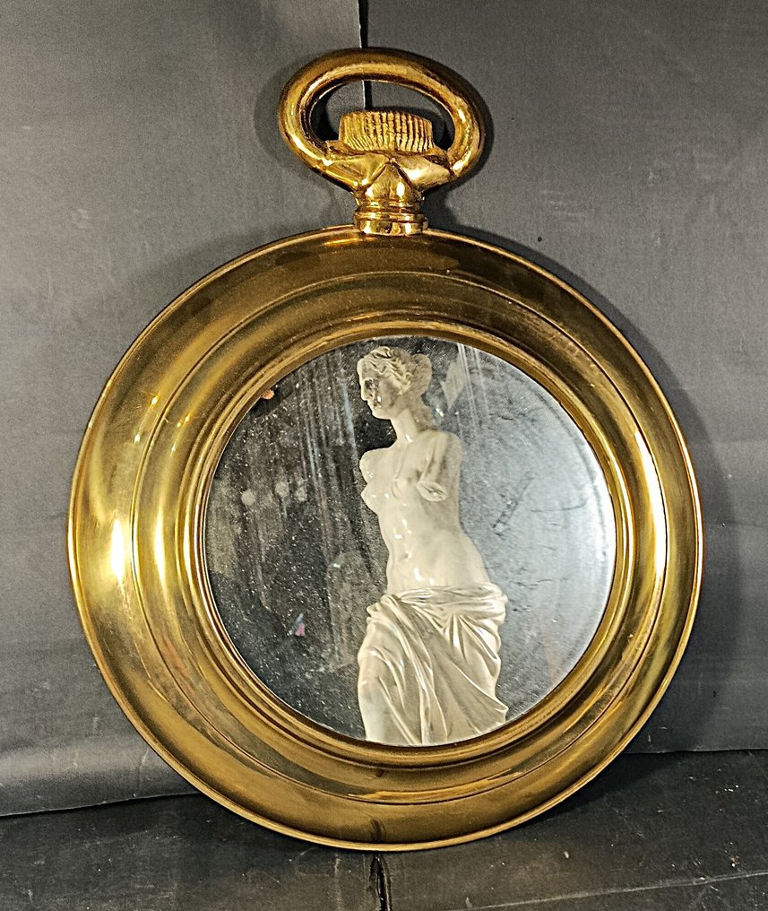 Καθρέφτης τοίχου  - Μπρούντζος, Γυαλί - καθρέφτης, ρολόι τσέπης #1.0