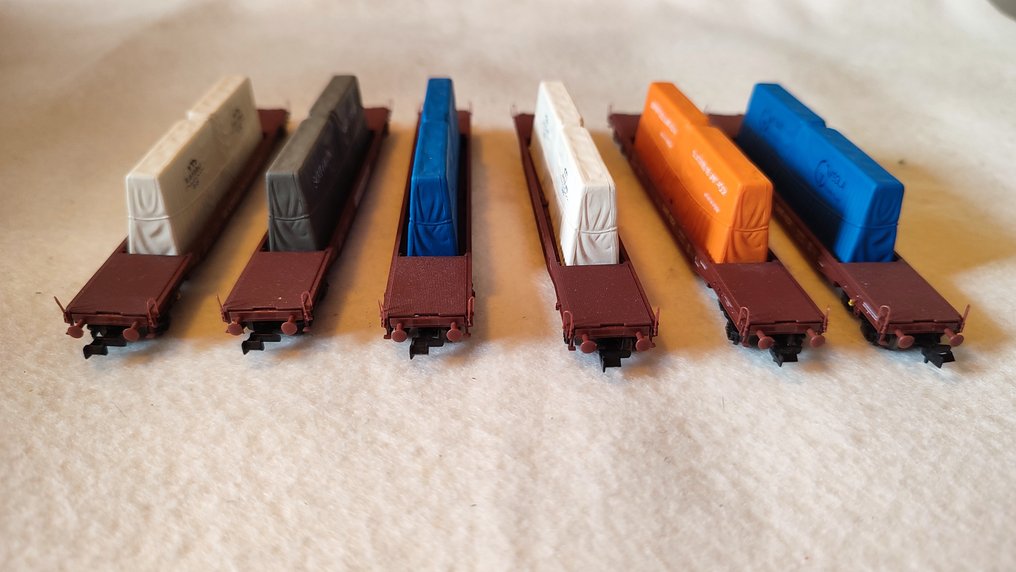 L.S.Models N - 62001  62002  62003 - Model train freight wagon set (6) - NMBS #1.0